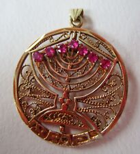 PENDENTIF " CHANDELIER " TOURNANT OR 14 K