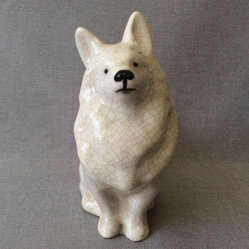 Antique samoyed dog crackle - antique,