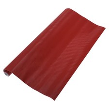 Film Carbone Rouge 61x152cm Vinyle Autocollant Pour Voiture