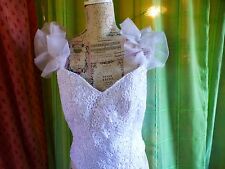 Superbe haut corsage femme =3 8-40 guipure blanc corset haut plié