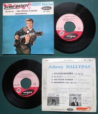 JOHNNY HALLYDAY 24000 BAISERS TU ES LÀ 45 T VOGUE EPL 7 834