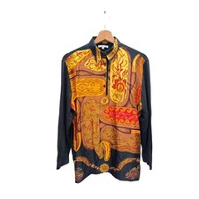 Hermes  1992 Vintage Silk Cashmere Print Shirt Festival des Amazones Size M