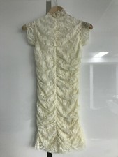 Sexy Beige M 40 dress fetish Kleid Bandage Bodycon stretch