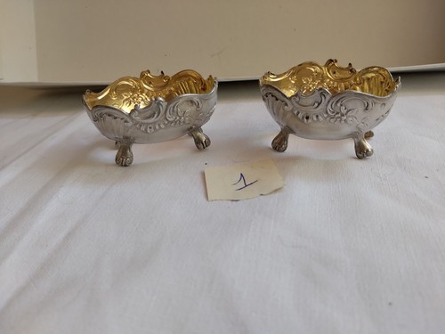 Paire salerons argent - en,