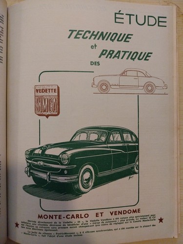 Revue technique simca vedette - simca,
