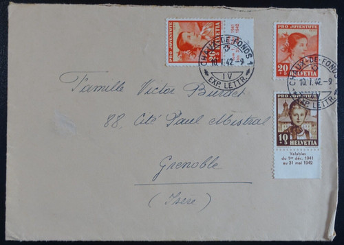 1942 suisse 372 n - suisse, n°372
