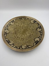 Plat décoratif rond - en, laiton