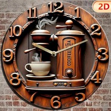 Horloge murale motif café - horloge,