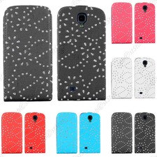 Housse Coque Etui en PU cuir � rabat STRASS pour Samsung Galaxy S4 i9500