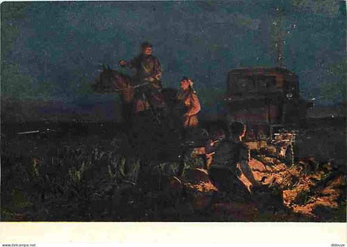 Postcard art painting - -,
