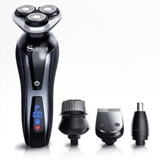 SURKER Rasoir Électrique Pour Hommes Tondeuse De Précision Étanche 4 EN 1
