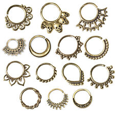 Oreille Anneau Piercing Nez Laiton Septum Vintage Antique Tragus Hélix Bali Z496