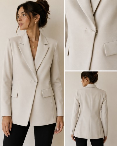 Veste zara blanche beige - veste, blanche/beige