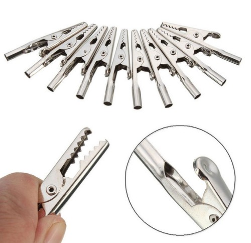 Batterie pince crocodile acier - crocodile,