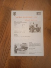 brochure document PROSPECTUS TRACTEUR tractor David Brown CASE
