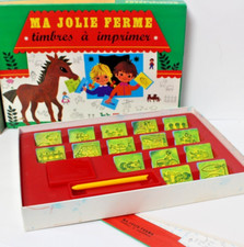 Ma jolie ferme - timbres à imprimer Fernand Nathan vintage 1969