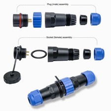 SD13 Étanche Prise , IP68 5A