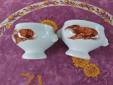 2 Bols Porcelaine Bavaroise Seltmann Weiden Modèle JnKa Décor Moules Crustacés