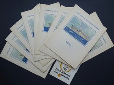 Marin Marie lot de 10 Grands Menus Paquebot Messageries 1951 voyages croisière