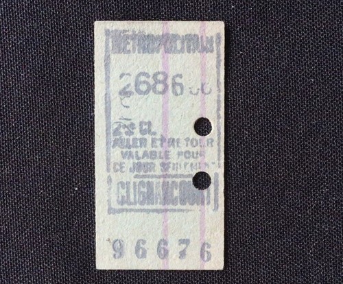 Ancien ticket paris métro - ancien,