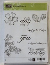 Stampin Up Anniversaire Fleurs Transparent Fixation Tampons Neuf Feuilles