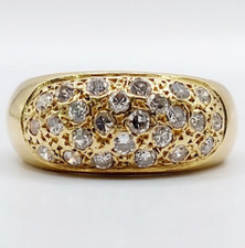 Bague jonc bombée or 18k