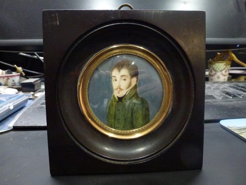 Portrait miniature homme - homme, en