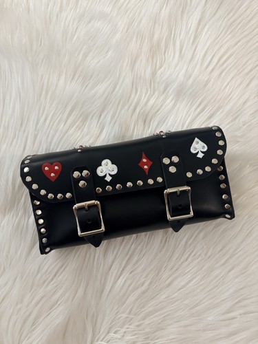 Motorcycle leather tool roll - leather,