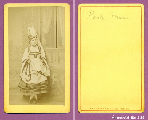Cdv paola marié chanteuse - mariÉ,,
