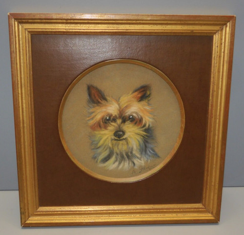 Pastel portrait chien - pastel,