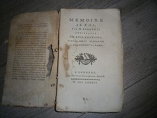 1786 MEMOIRE AU ROI PAR