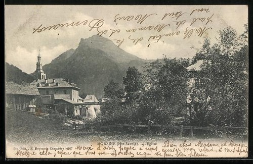 Cpa morzine eglise 1907 - l´eglise,