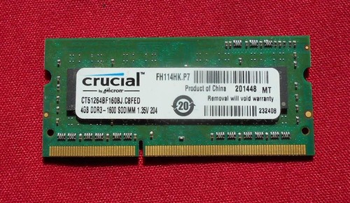 Mémoire sodimm crucial 4gb - sodimm,