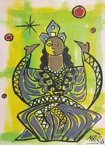 Danseuse gouache art - gouache,
