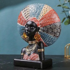 Figurine De Femme Africaine En Résine, Décoration De Table Pour