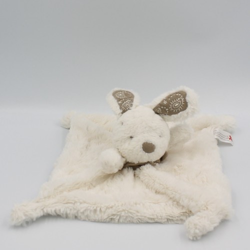 Doudou plat lapin blanc