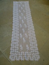 Rideau ancien XIXè brodé