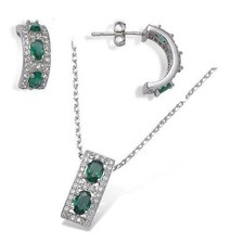 Dolly-Bijoux Parure Rhodié