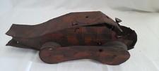 Rare Jouet Tole charles rollet Char Militaire Camouflé ancien 1930 