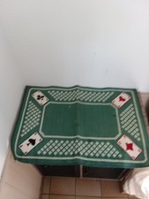 Ancien Tapis Jeu Carte Belote Rami XXeme Année 60
