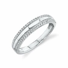 14K or Blanc Diamant Bague Taille 5.5 Mariage Anniversaire Naturel 0.17CT