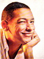 HENRI SALVADOR - PHOTO CP COULEUR 18 X 24 CM - DISQUES RIGOLO 21 DISCOGRAPHIE