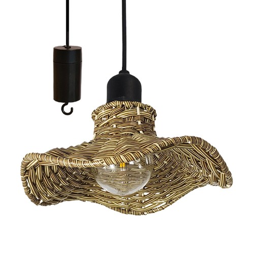 Lampe suspendue rotin - suspendue, en