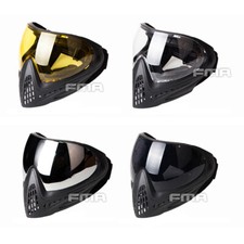 FMA Airsoft Masque F1 Full Face Avec Masque de Lunettes à Seule Couche Paintball