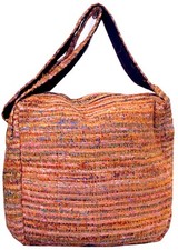 Women’s Recycled Sari Silk Yarn Boho Hippie Bell Shaped Shoulder Bags