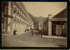 France, Cauterets, Boulevard Latapie-Flurin  Vintage print Tirage albuminé  