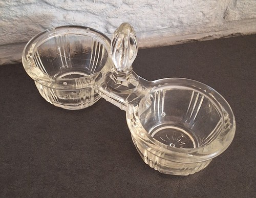 Ancien saleron verre moulé - saleron, en