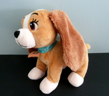 T7. DOUDOU PELUCHE DISNEY BABY NICOTOY CHIEN BELLE ET LE CLOCHARD 18cm bleu TTBE