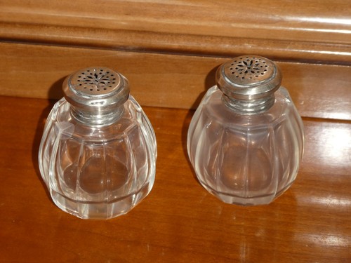 Paire salières cristal - en,