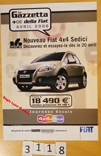 LA GAZZETTA FIAT 4/2006 GRANDE PUNTO PANDA DOBLO IDEA 4x4 SEDICI 4 pages Fr